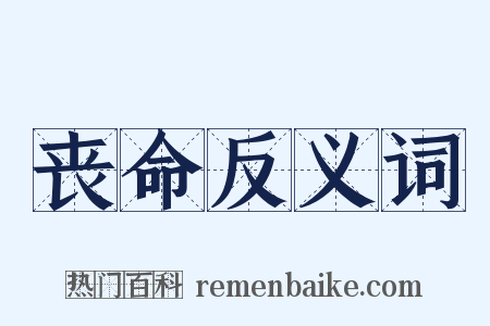 丧命反义词是什么意思的图片